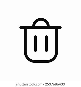 delete trash bin icon sign vector