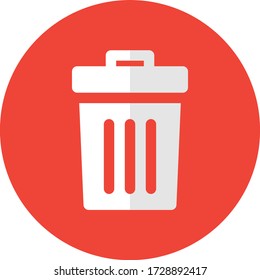Icono de vectores de botón Borrar / Papelera / Reciclar