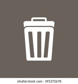 Delete, Trash Can & Recycle bin Icon on Dark Gray Color. Eps-10.