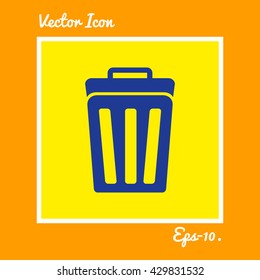 Delete, Trash Can, Recycle Bin Icon. Eps-10.