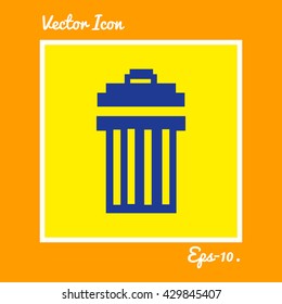 Delete, Trash Can, Recycle Bin Icon. Eps-10.