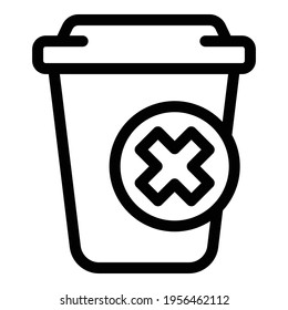 Delete trash icon. Outline delete trash vector icon for web design isolated on white background