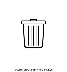 Delete trash icon. Vector.
