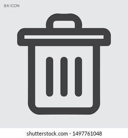 delete trash icon vector illustration