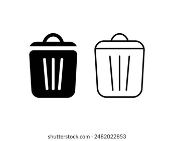 Delete or trash icon vector illustration. Recycling sign