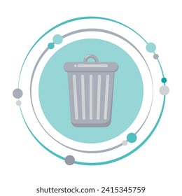 Delete or trash vector illustration isolated graphic icon symbol