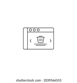 Delete trash wireframe icon outline
