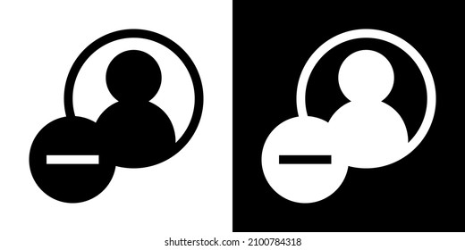 Delete User. Delete Avatar. Icon in White and Black Version.