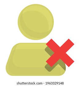 Delete user call icon. Cartoon of Delete user call vector icon for web design isolated on white background