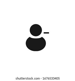 Delete user, friend vector icon