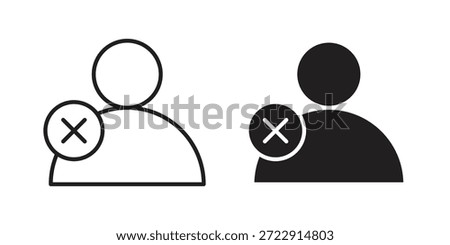 Delete user icon designs collection for mobile, ui, web.