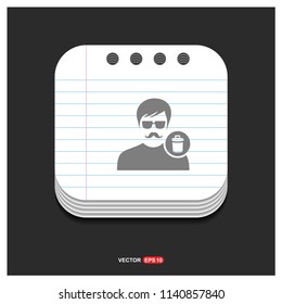 Delete user icon. - Free vector icon