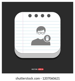Delete user icon. - Free vector icon