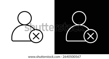 Delete user icon Graphic vector set for ui design