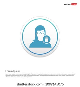Delete user icon. Hexa White Background icon template
