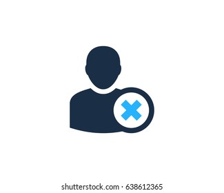 Delete User Icon Logo Design Element