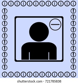 Delete user icon, remove contact sign vector illustration