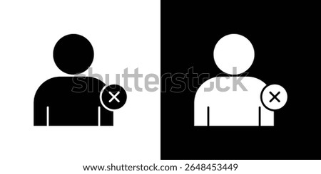 Delete user icon symbol collection. Flat vector stock illustration.