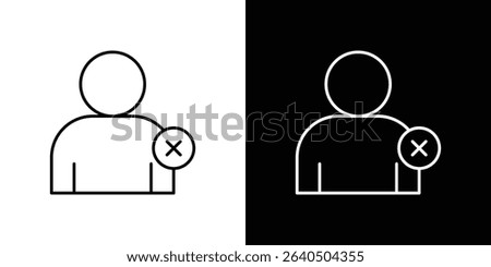 Delete user icon symbol concept for graphic design, Website, UI. EPS