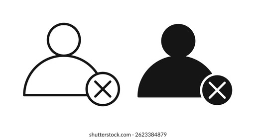 Excluir ícones de usuário no plano de fundo branco da Web