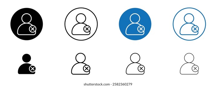 Delete user icons pack vectors for app and web ui designs