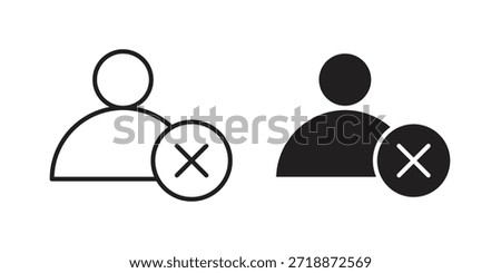 Delete user icons sign vectors. suitable for web, app, infographic, etc