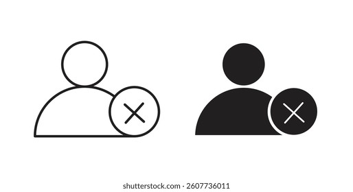 Delete user icons vectors graphic designs