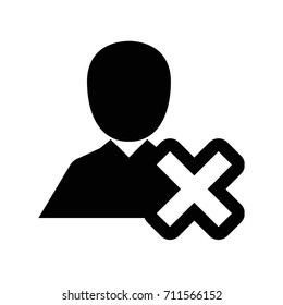 delete user male interface symbol icon