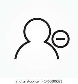 delete user. delete member icon design Vector illustration