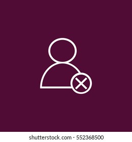 delete user outline icon illustration, can be used for web and mobile design.