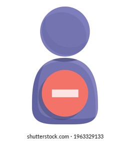 Icono de eliminación permanente del usuario. Dibujo de Eliminar icono de vector permanente del usuario para el diseño web aislado en fondo blanco