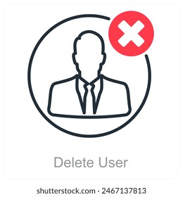 Delete User and remove icon concept