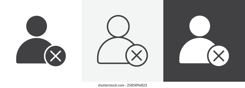 Delete user vector icons collection graphic designs for ui designs