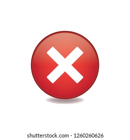 Delete vector button, web design element