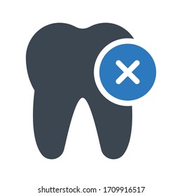 delete vector glyph color icon 