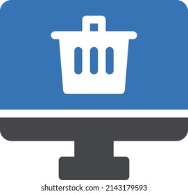 icono de borrar color de glifo vectorial