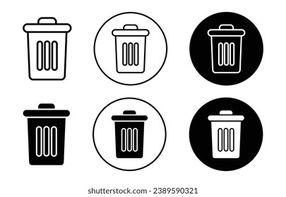 Delete vector icon illustration set