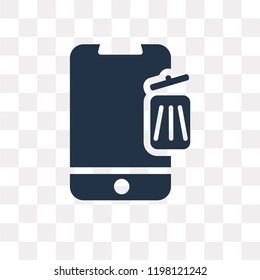 Delete vector icon isolated on transparent background, Delete transparency concept can be used web and mobile