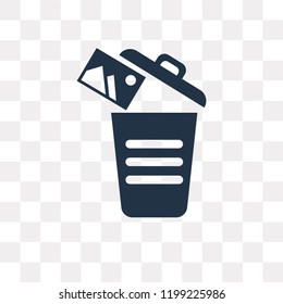 Delete vector icon isolated on transparent background, Delete transparency concept can be used web and mobile