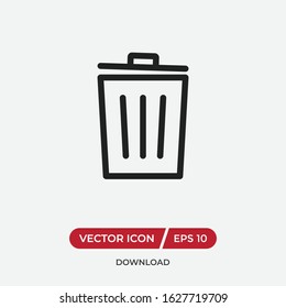 Delete vector icon in modern design style for web site and mobile app