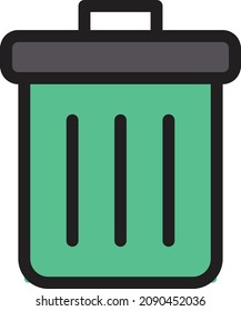 delete vector illustration isolated on a transparent background. stroke vector icons for concept or web graphics.