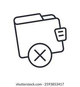 delete and wallet icon. vector.Editable stroke.linear style sign for use web design,logo.Symbol illustration.