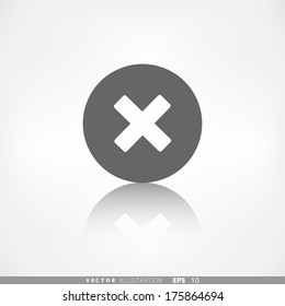 Delete web icon. Close symbol.