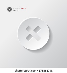Delete web icon. Close symbol.
