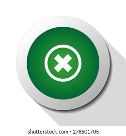 Delete, web icon. Vector design