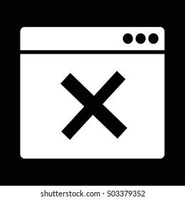 delete window icon illustration idesign