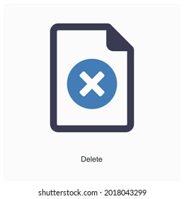 Delete or Wrong File Icon Concept