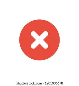 delete x symbol. remove mark icon and red vector