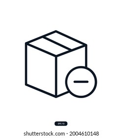 delete-box Icons. e-commerce icon. Сollection of Web and App icons for an online store, delivery, payment, shopping cart, Online Shopping. vector eps 10
