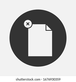 deleted file icon in trendy flat style, file icon, document vector icon on background